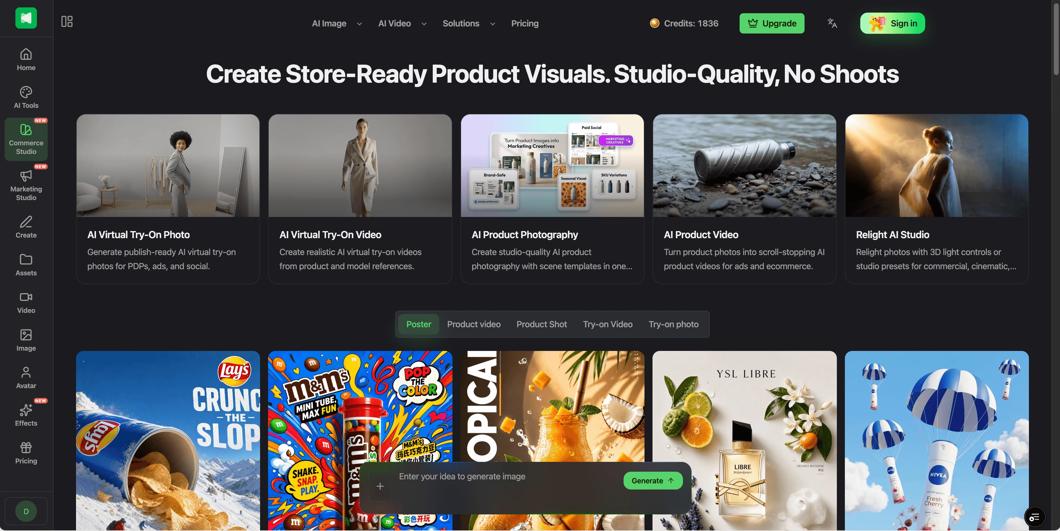 Commerce Studio — 产品首屏预览